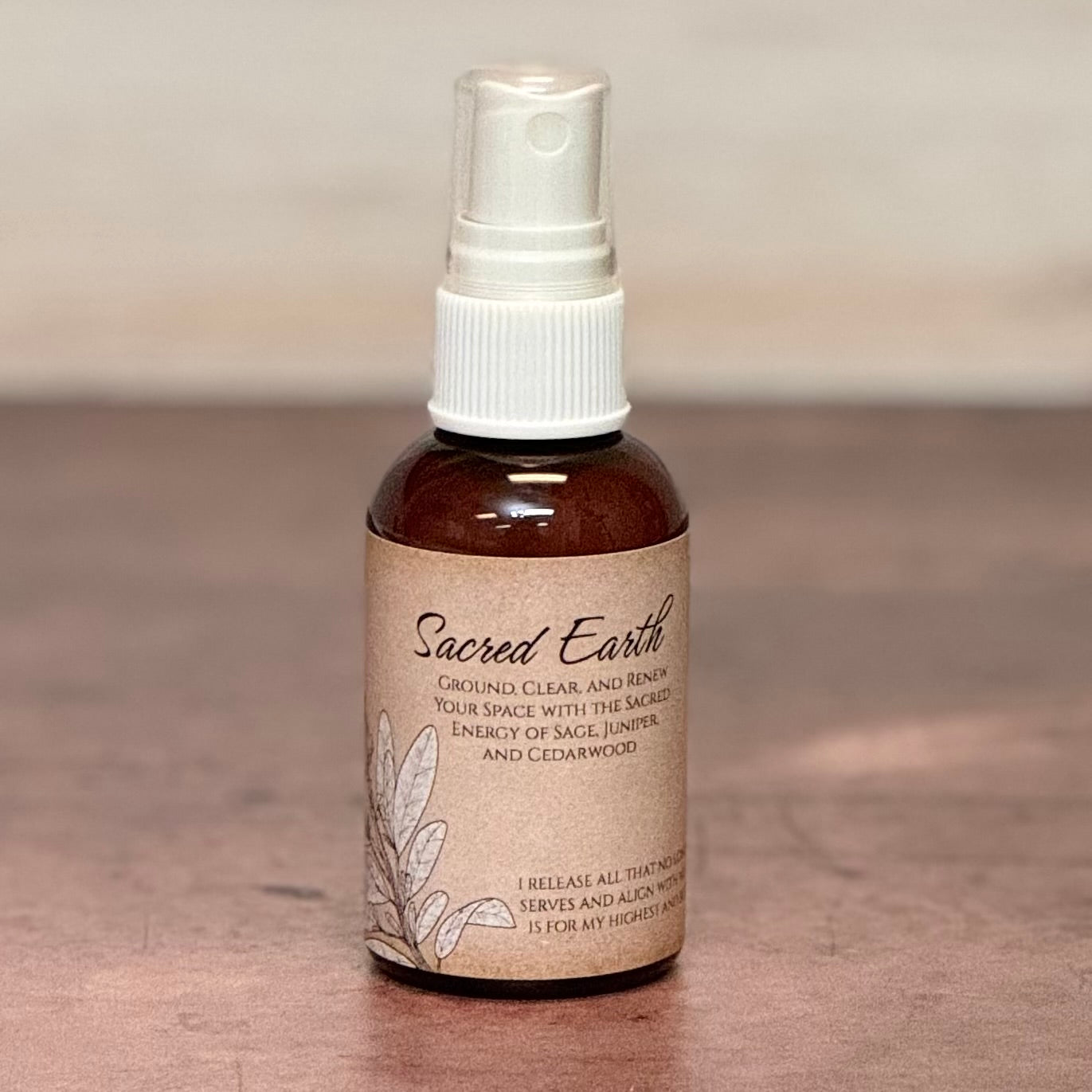 Sacred earth spray for healing and grounding