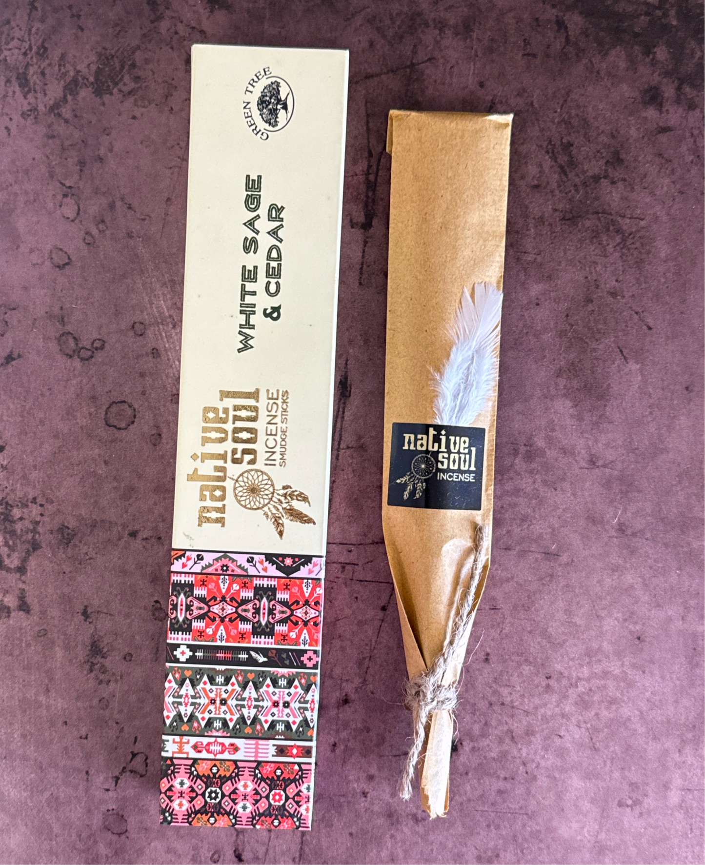 White Sage and Cedar Native Soul Incense Sticks 15 gram