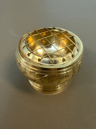 Embossed Brass Cone Burner