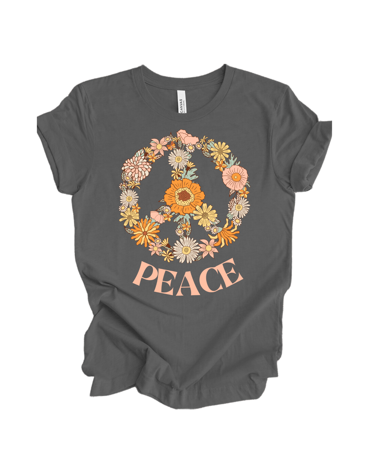 peace t-shirt front of shirt