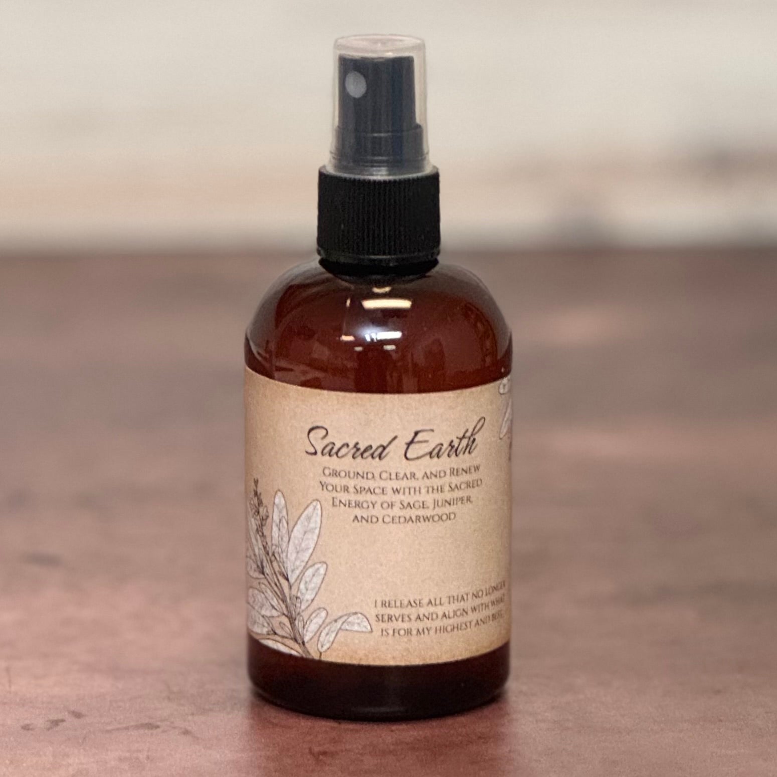 Sacred Earth 4 oz Spray for Releasing and room clearing smudging