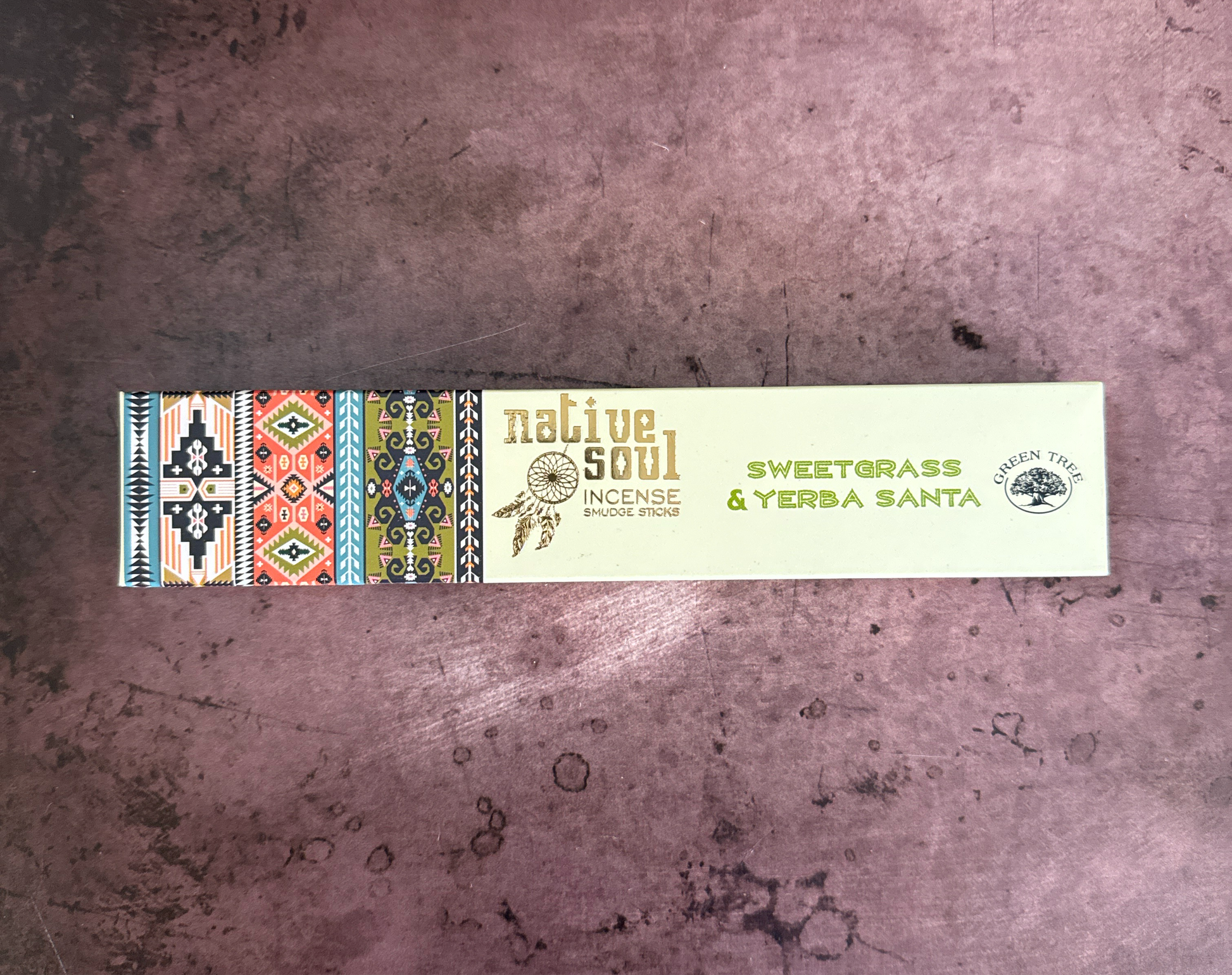 Native Soul Sweetgrass and Yerba Santa Incense front package