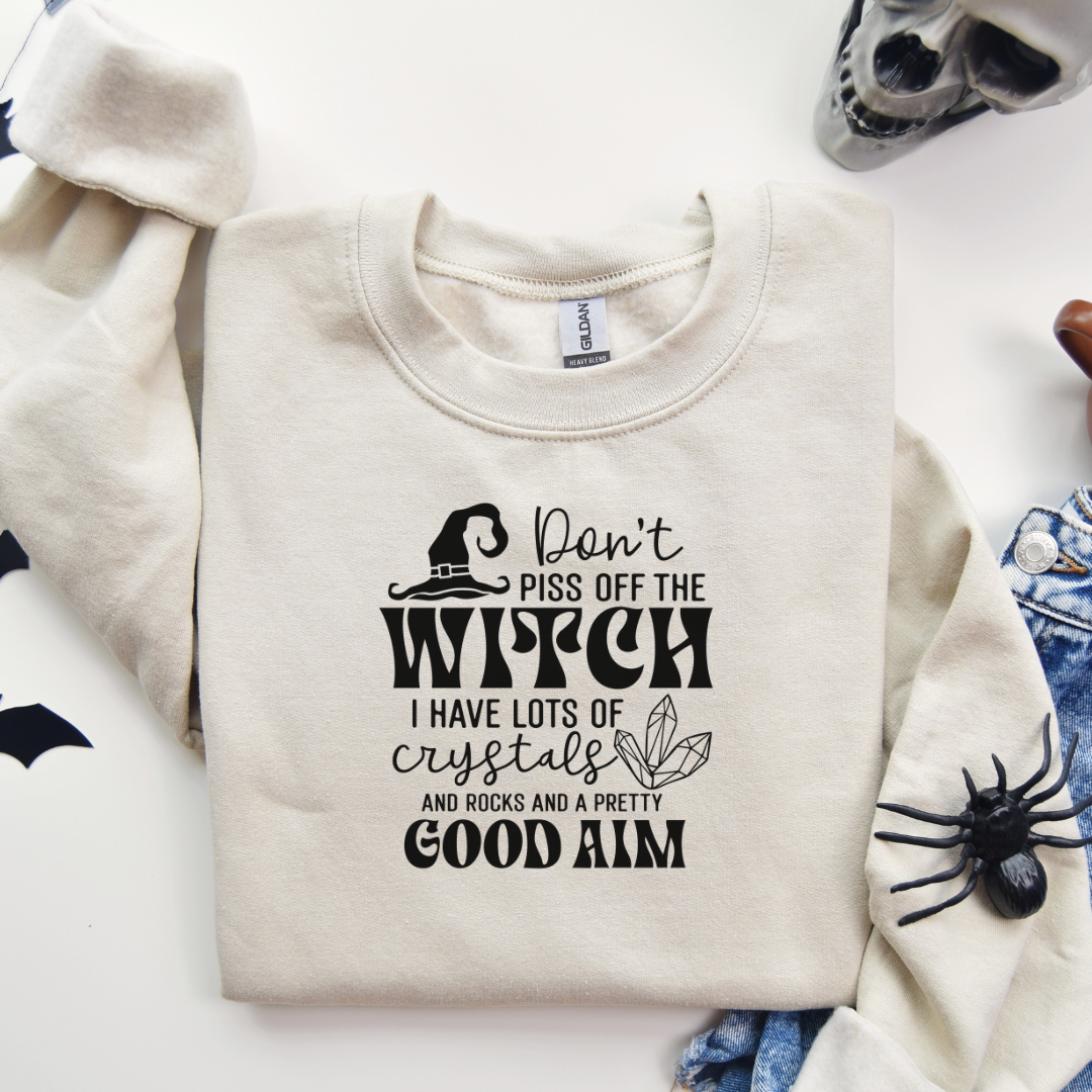 Don't piss off the witch crystal sweater