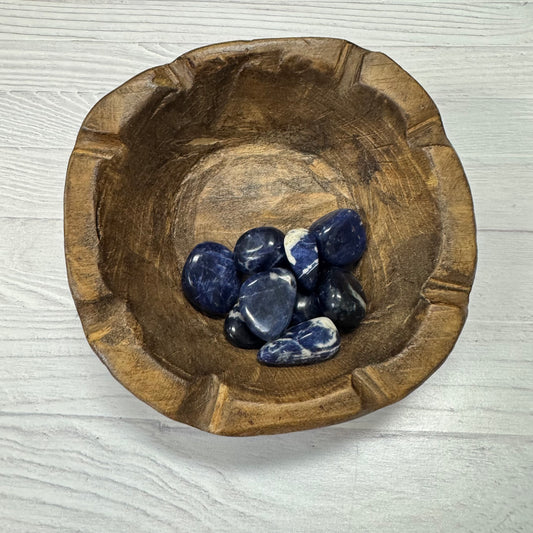 Sodalite tumbled crystal