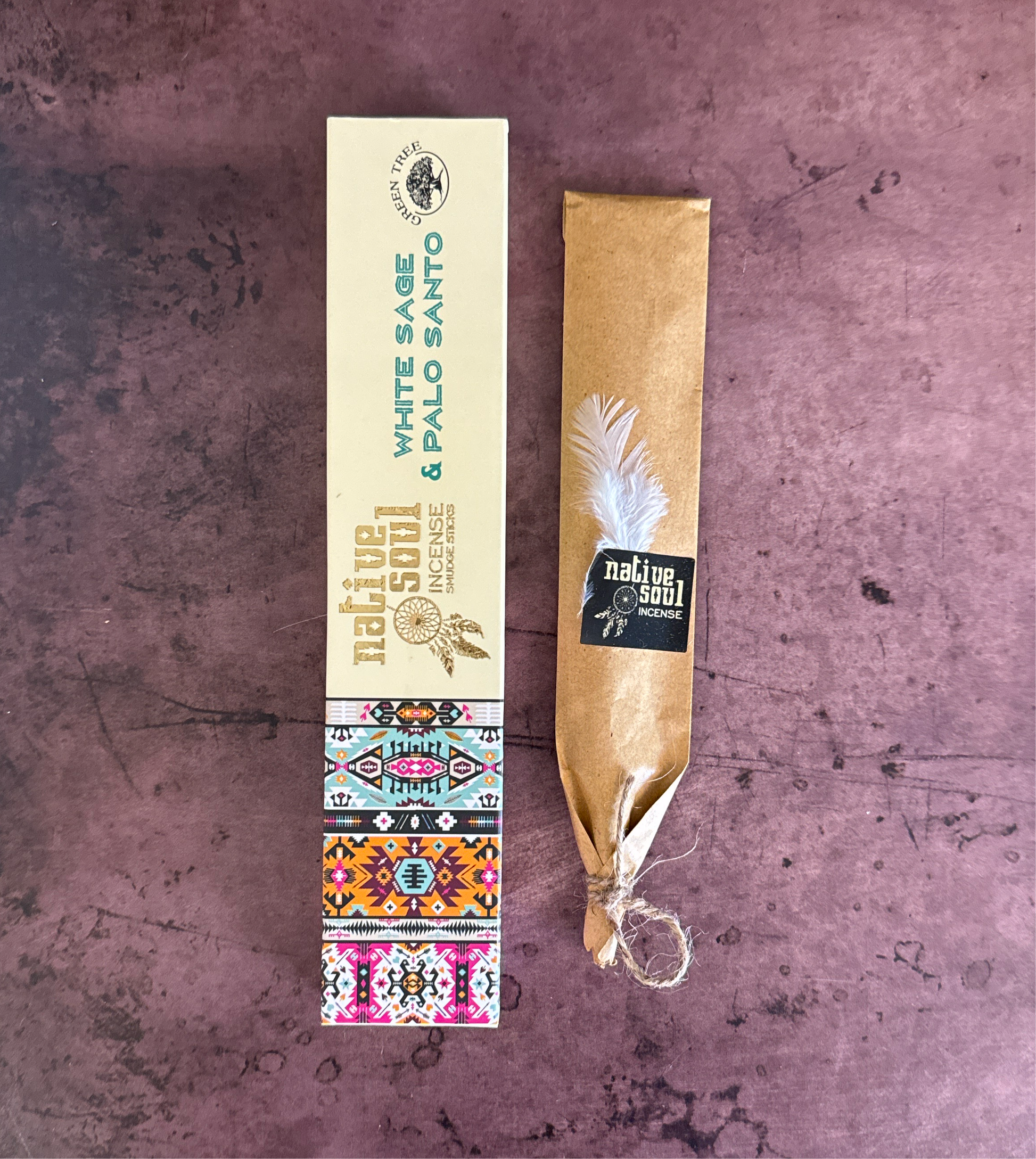 Native Soul White Sage and Palo Santo Incense Package and Contents