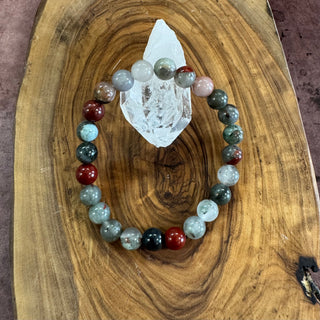 Bloodstone Beaded Bracelet 8mm