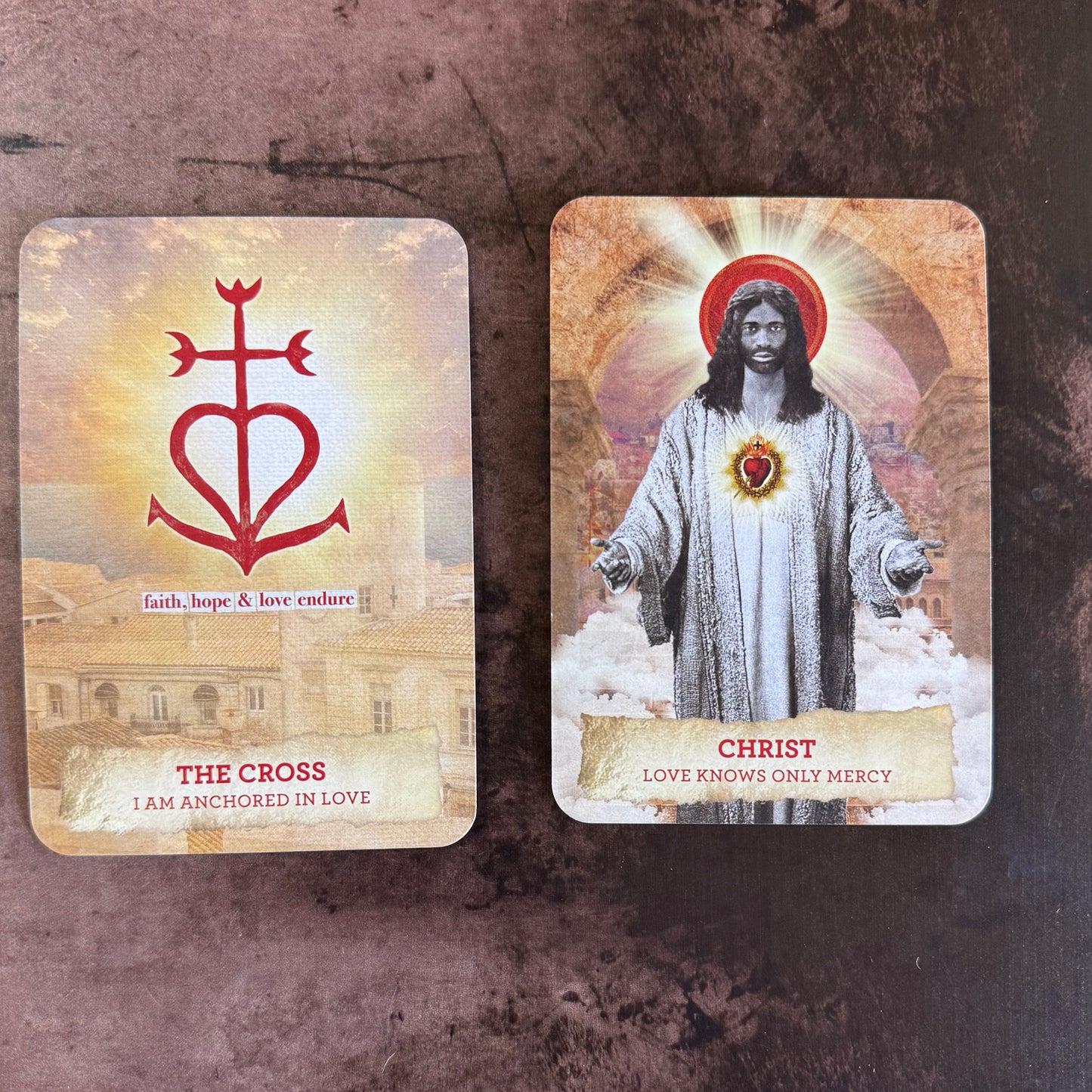 The cross and Christ oracle cards for magdalene oracle