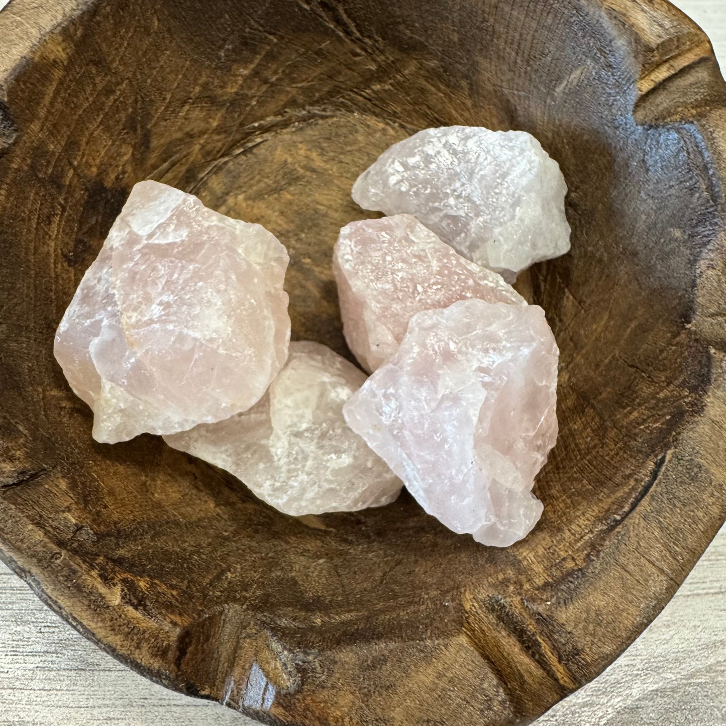 Rose quartz raw crystal