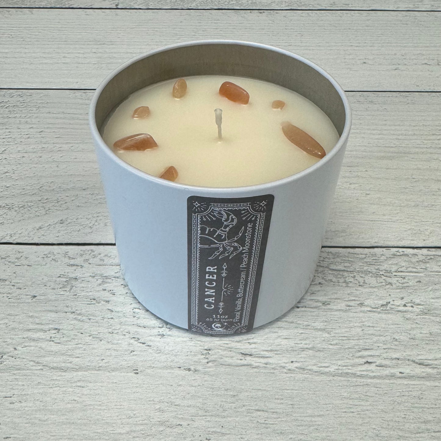 cancer zodiac candle with no lid