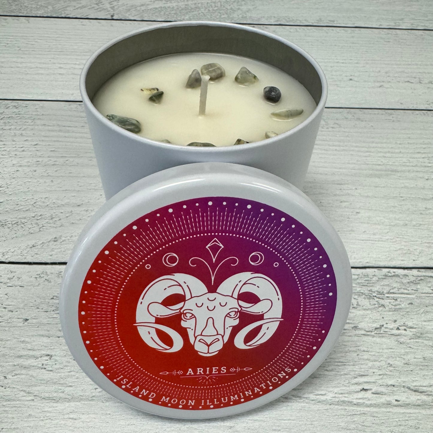 Aries zodiac candle 