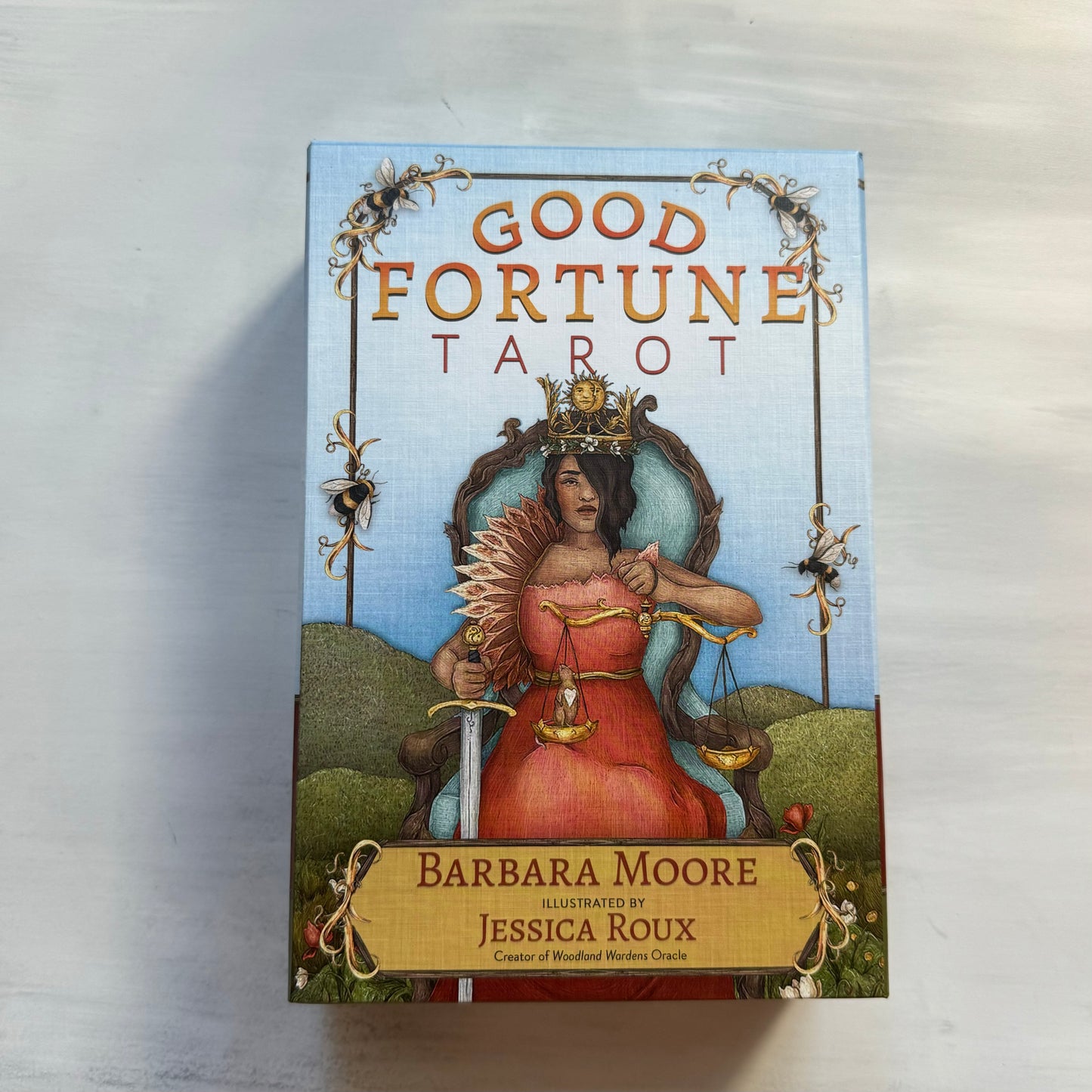 front of Good Fortune Tarot by Barbara Moore