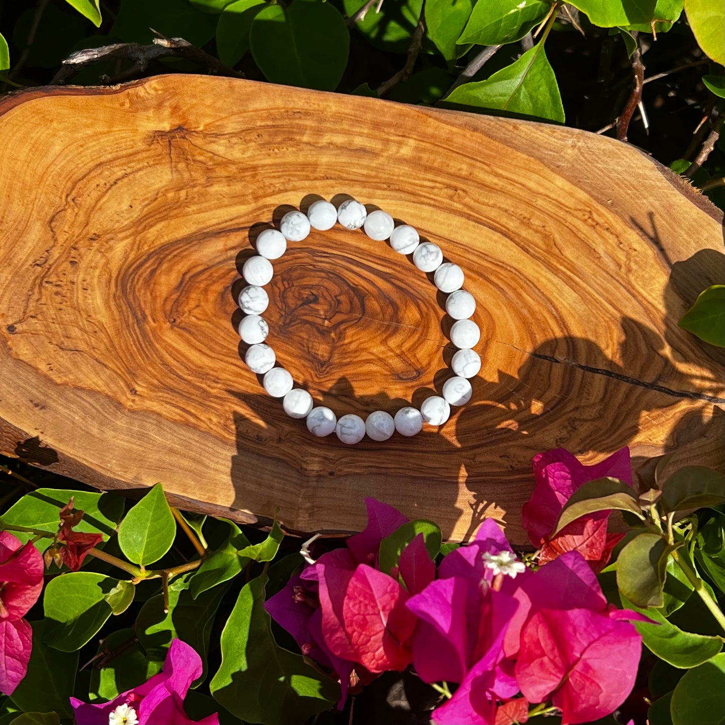 Howlite Beaded Bracelet 8mm