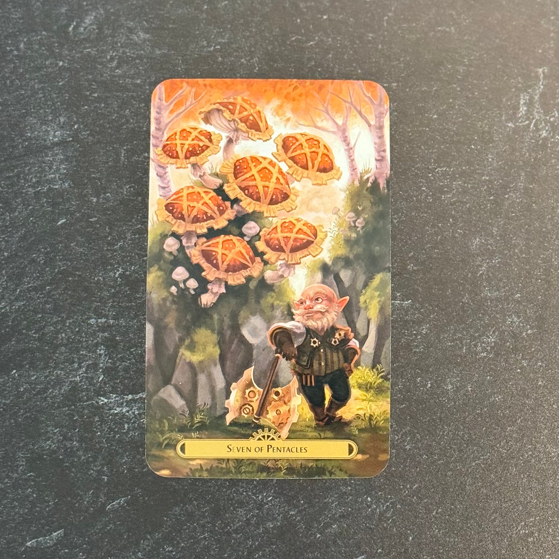 seven of pentacles tarot card