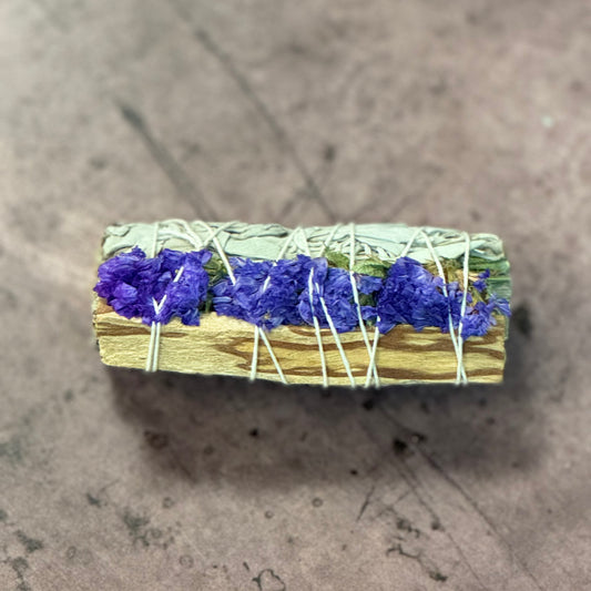 White Sage, Palo Santo & Purple Sea Lavender 4in