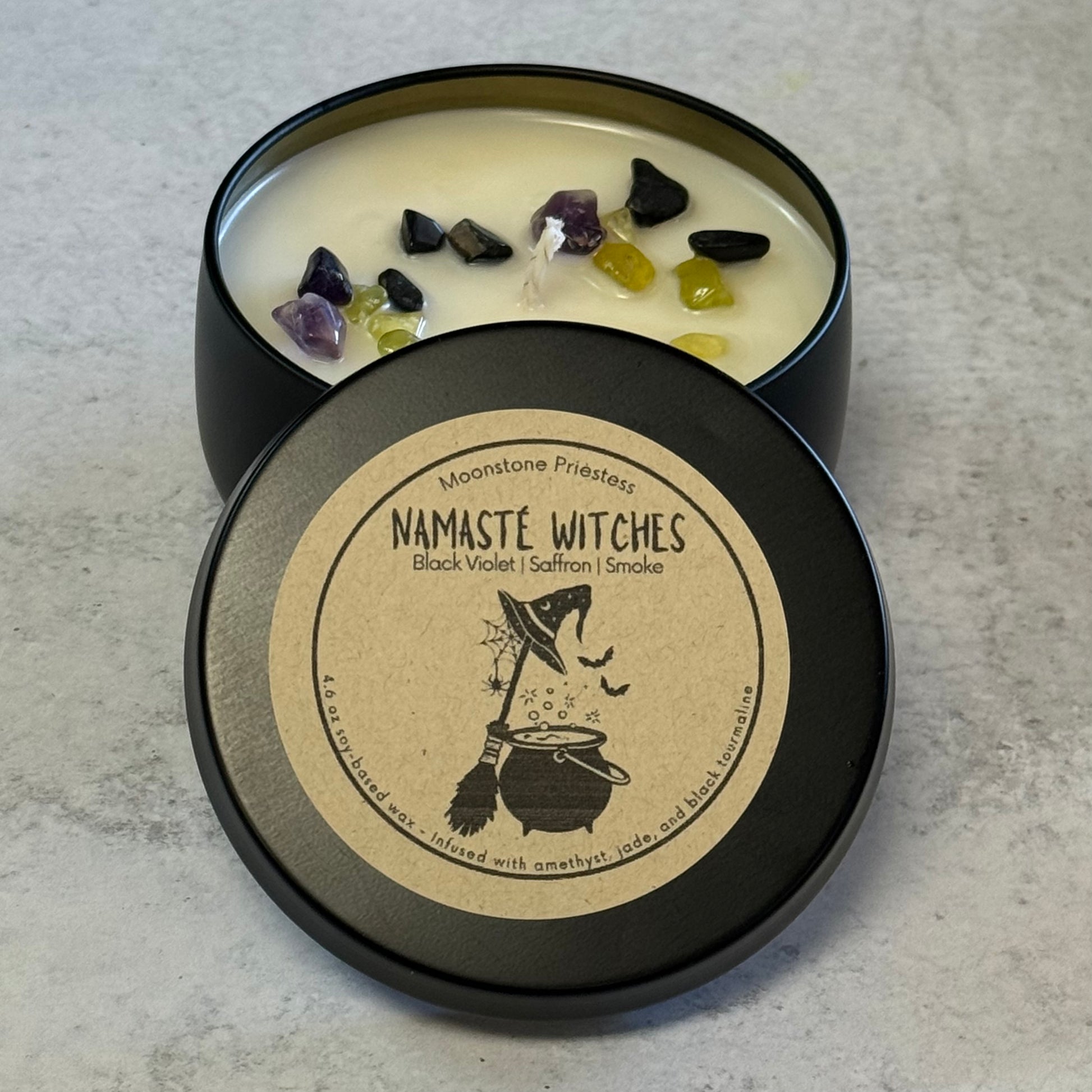 Namaste Witches candle