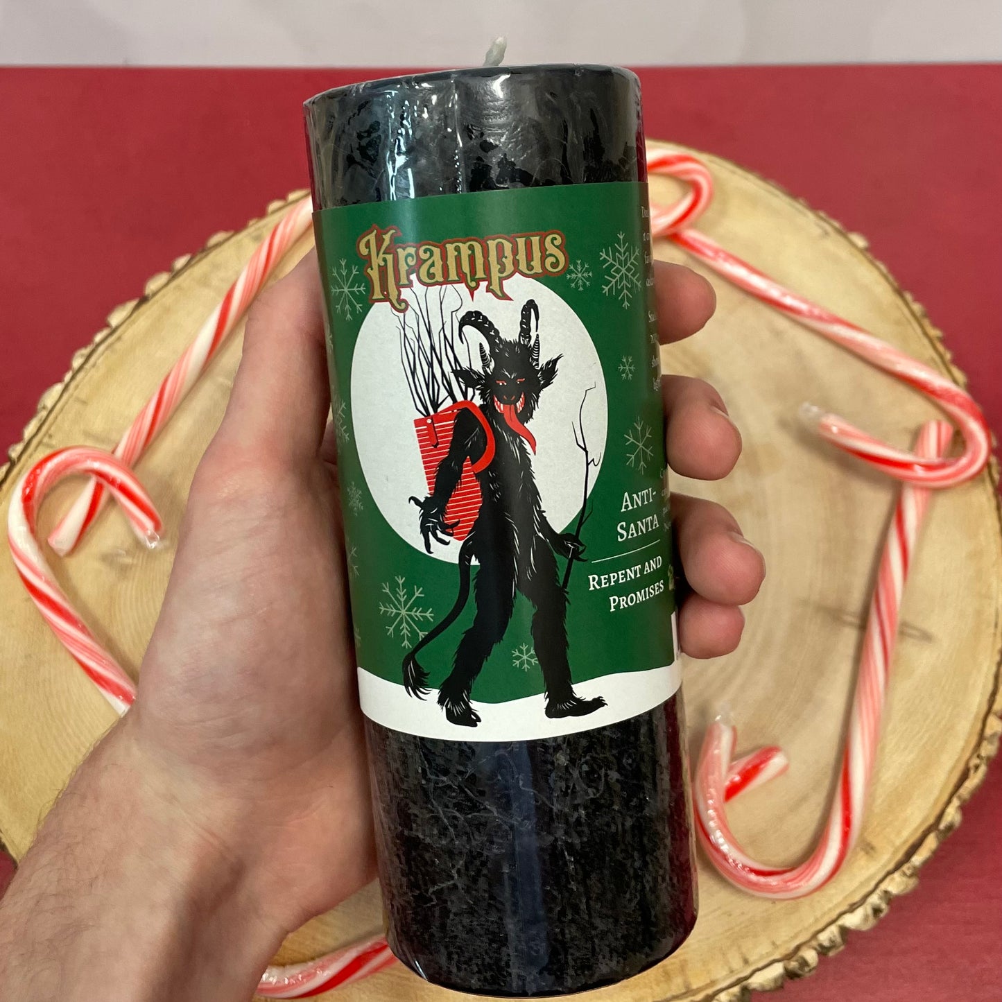 Krampus Candle Pillar- Christmas Candle