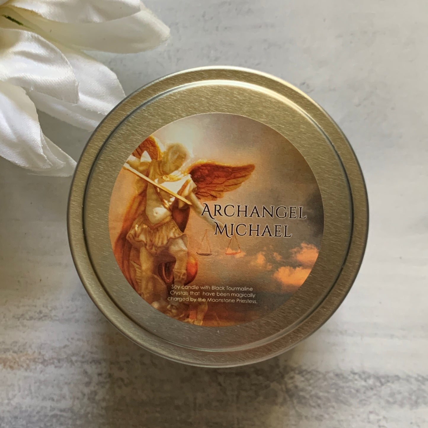 Archangel Michael Intention Candle with Black Tourmaline
