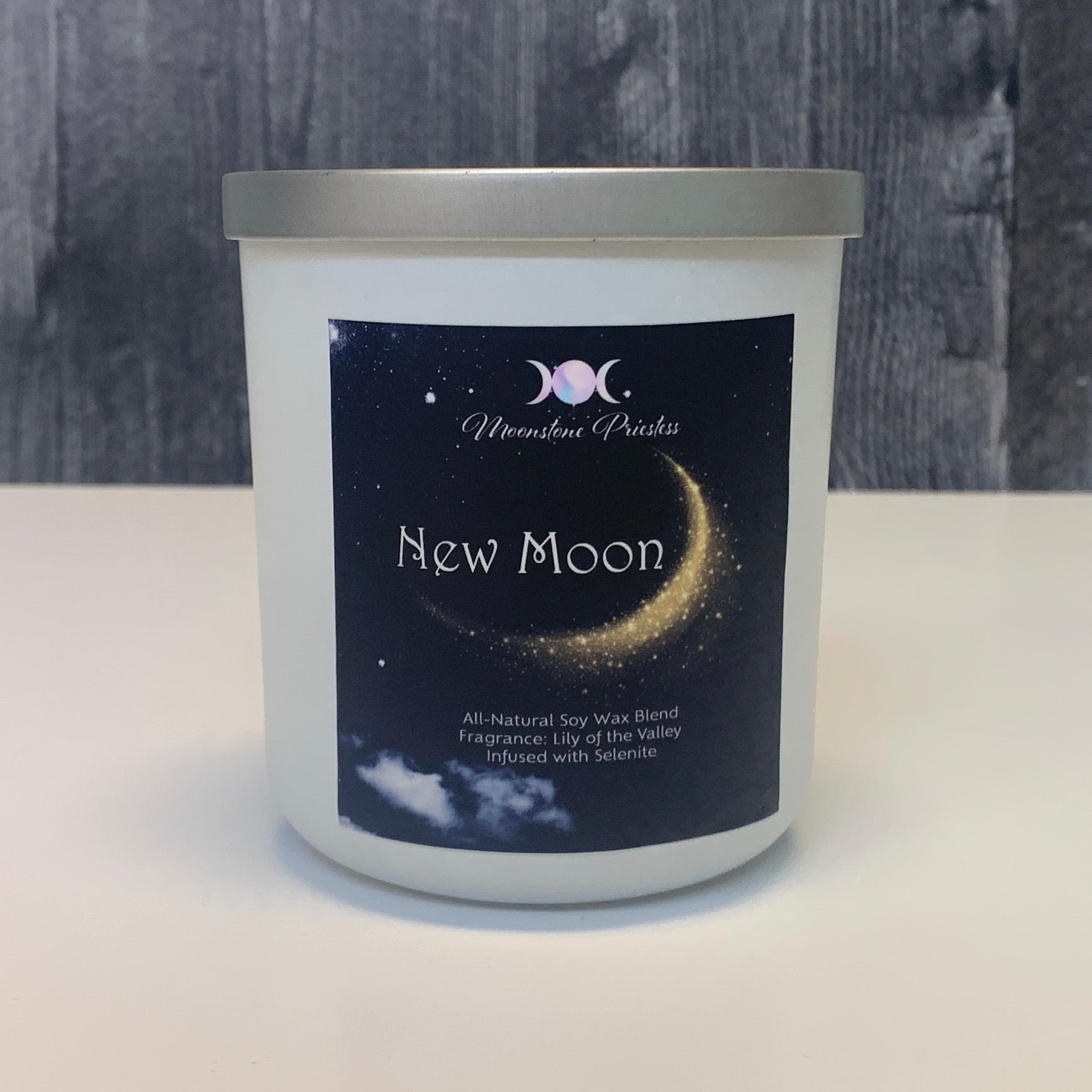 soy based candle for new moon
