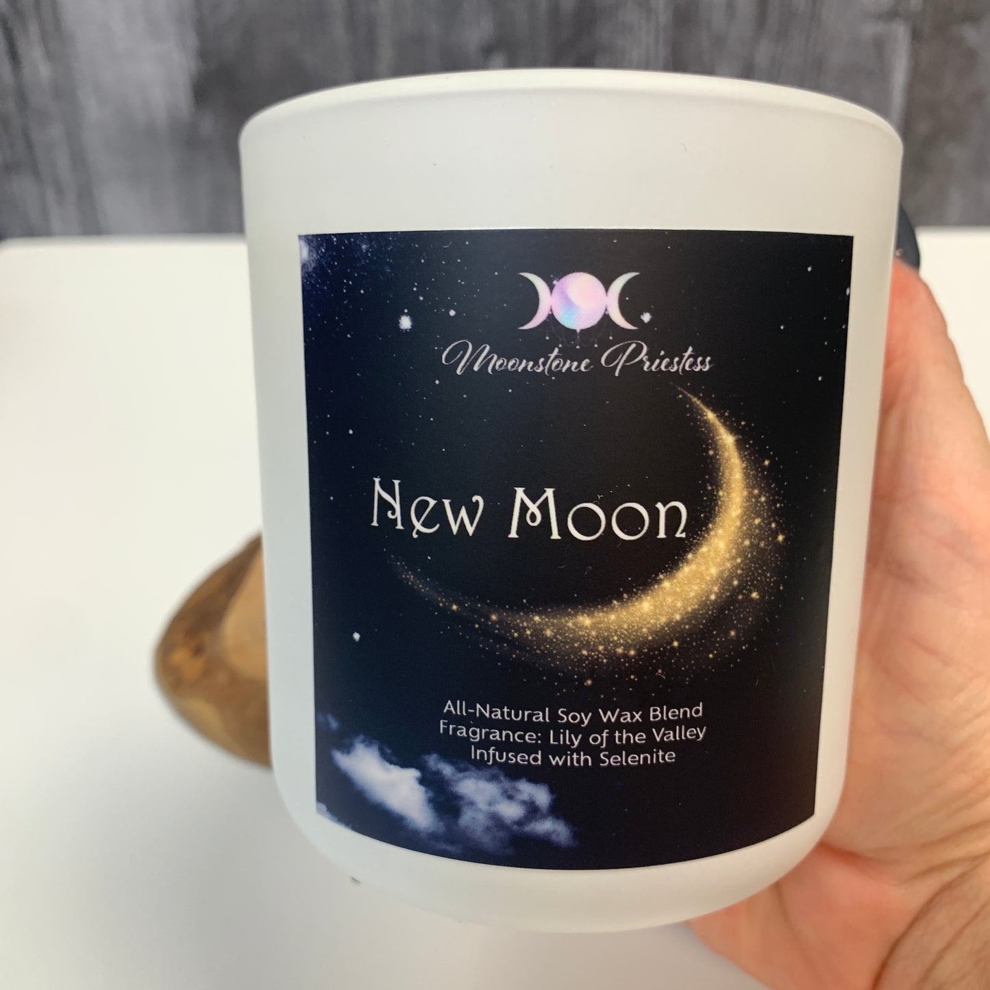 new moon soy based candle