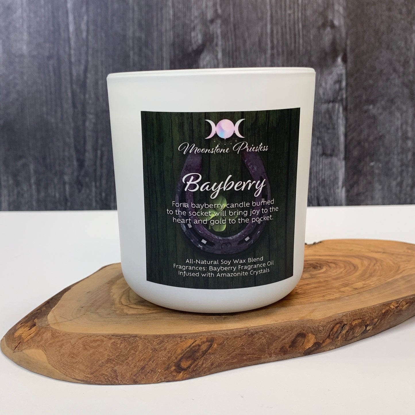 Bayberry Candle with Amazonite