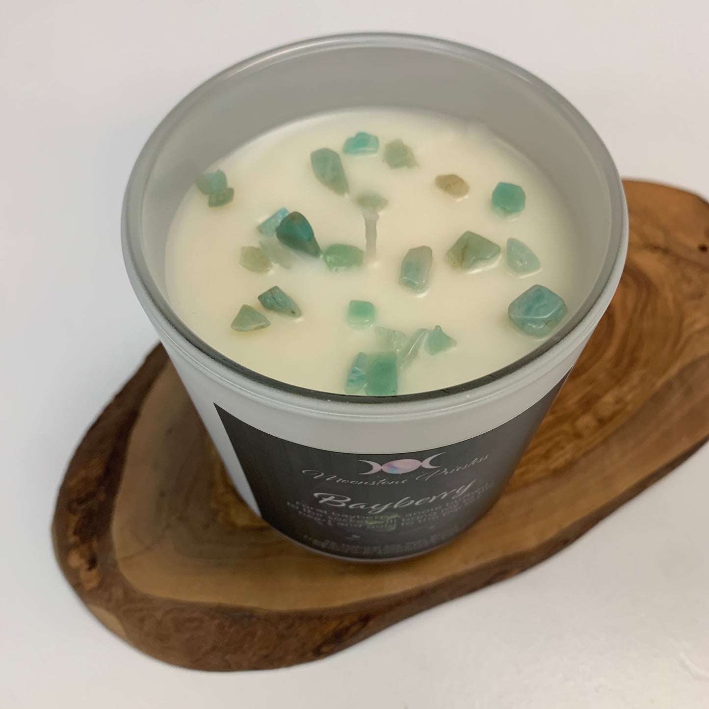 Bayberry Candle with Amazonite
