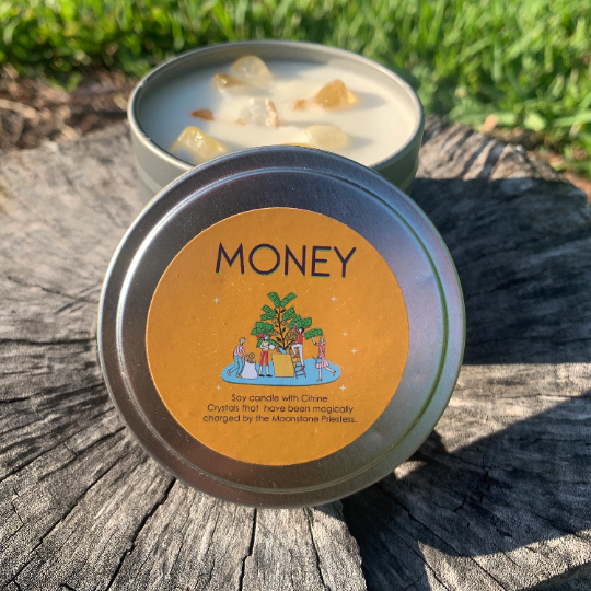 Money Candle with Citrine 