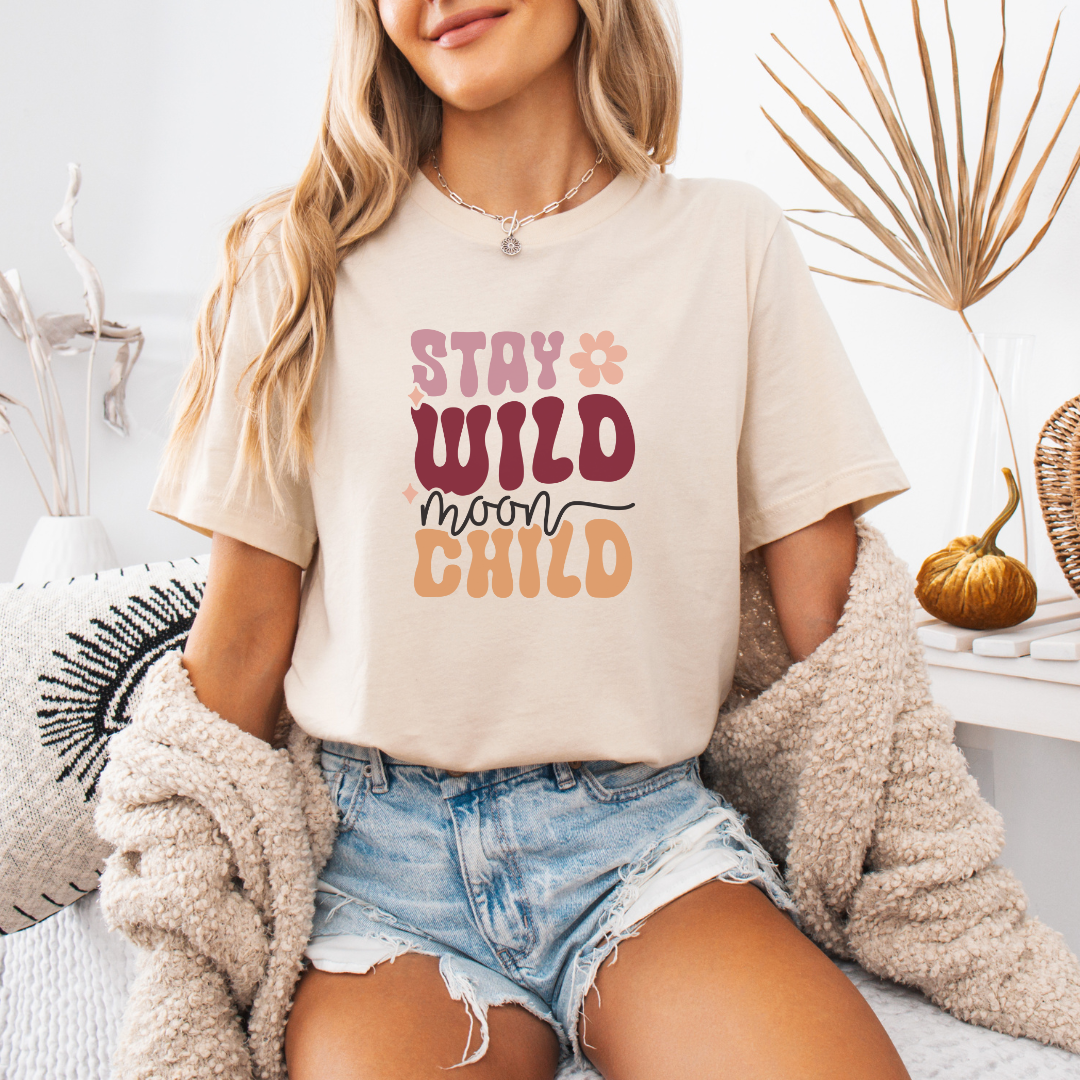 Stay Wild Moon Child soft cream shirt