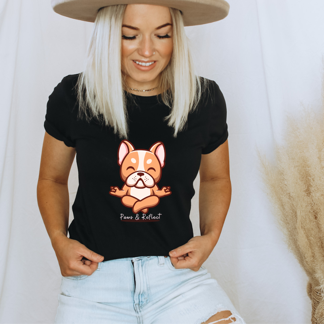 Paws and reflect tee black