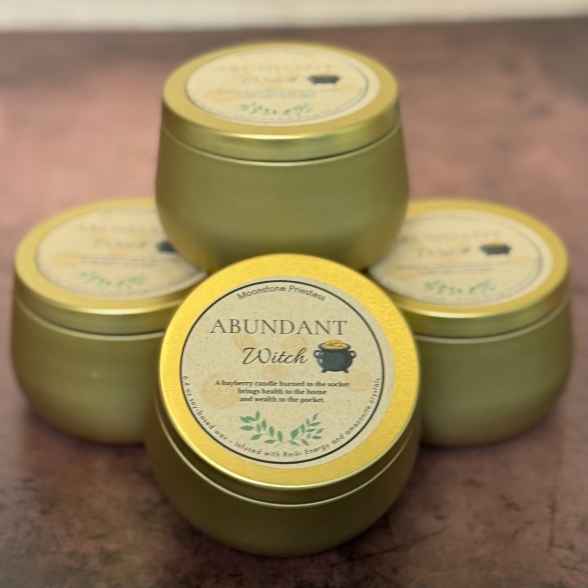 Abundant Witch Candle Bayberry & Amazonite New Year Magic - The Mystical Moon Online Store