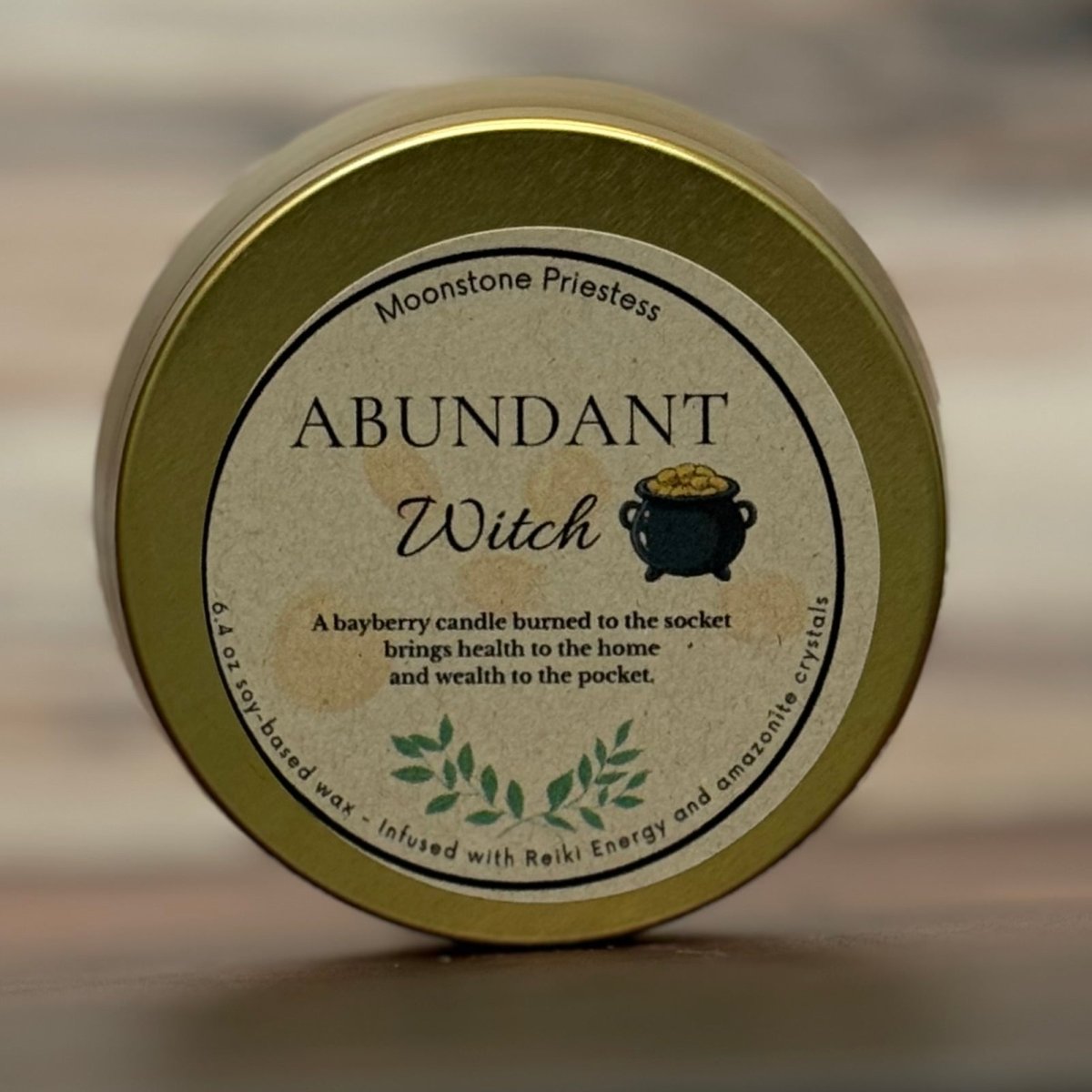 Abundant Witch Candle Bayberry & Amazonite New Year Magic - The Mystical Moon Online Store