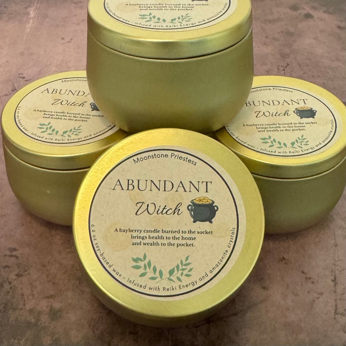 Abundant Witch Candle Bayberry & Amazonite New Year Magic - The Mystical Moon Online Store