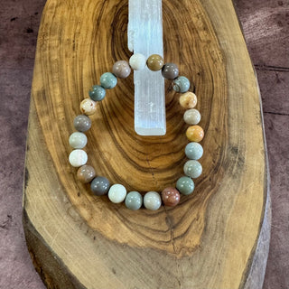 Alashan Agate Beaded Bracelet 8mm - The Mystical Moon Online Store