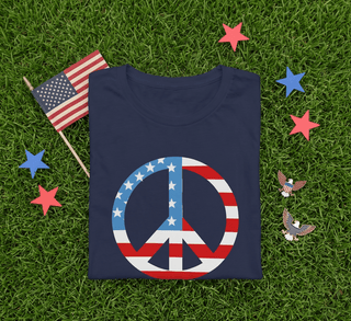 American Flag Peace Sign T-Shirt - The Mystical Moon Online Store