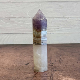 Amethyst Lace Agate Obelisk Tower - The Mystical Moon