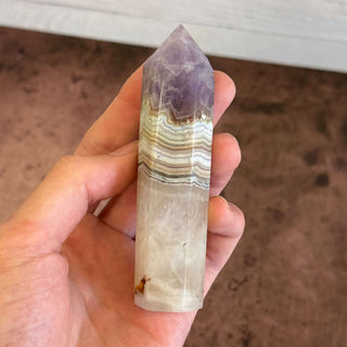 Amethyst Lace Agate Obelisk Tower - The Mystical Moon