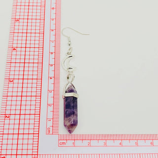 Amethyst Natural Stone Pendant Moon Earrings - MS/CS - The Mystical Moon