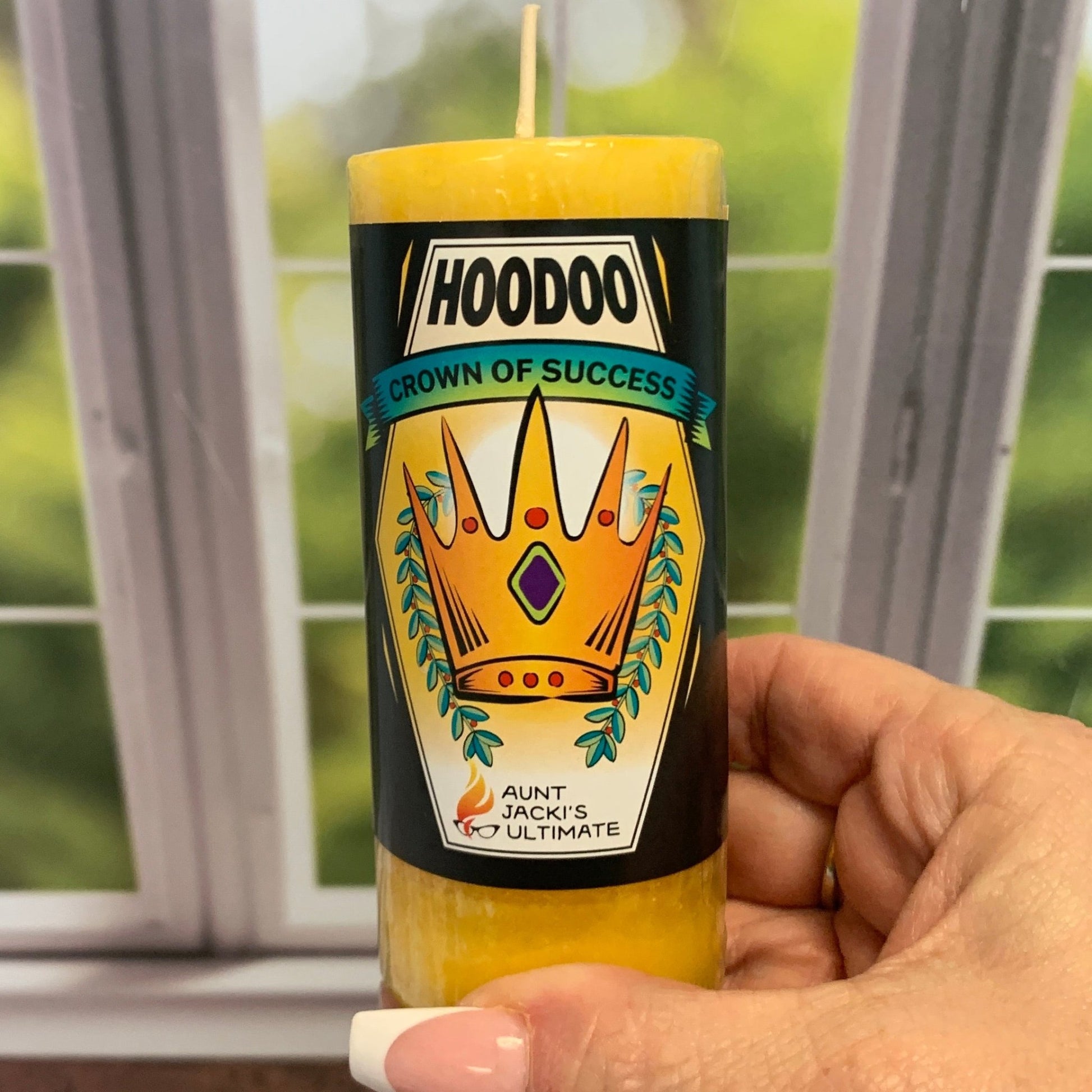 Aunt Jacki's Hoodoo Crown of Success Candle - The Mystical Moon Online Store