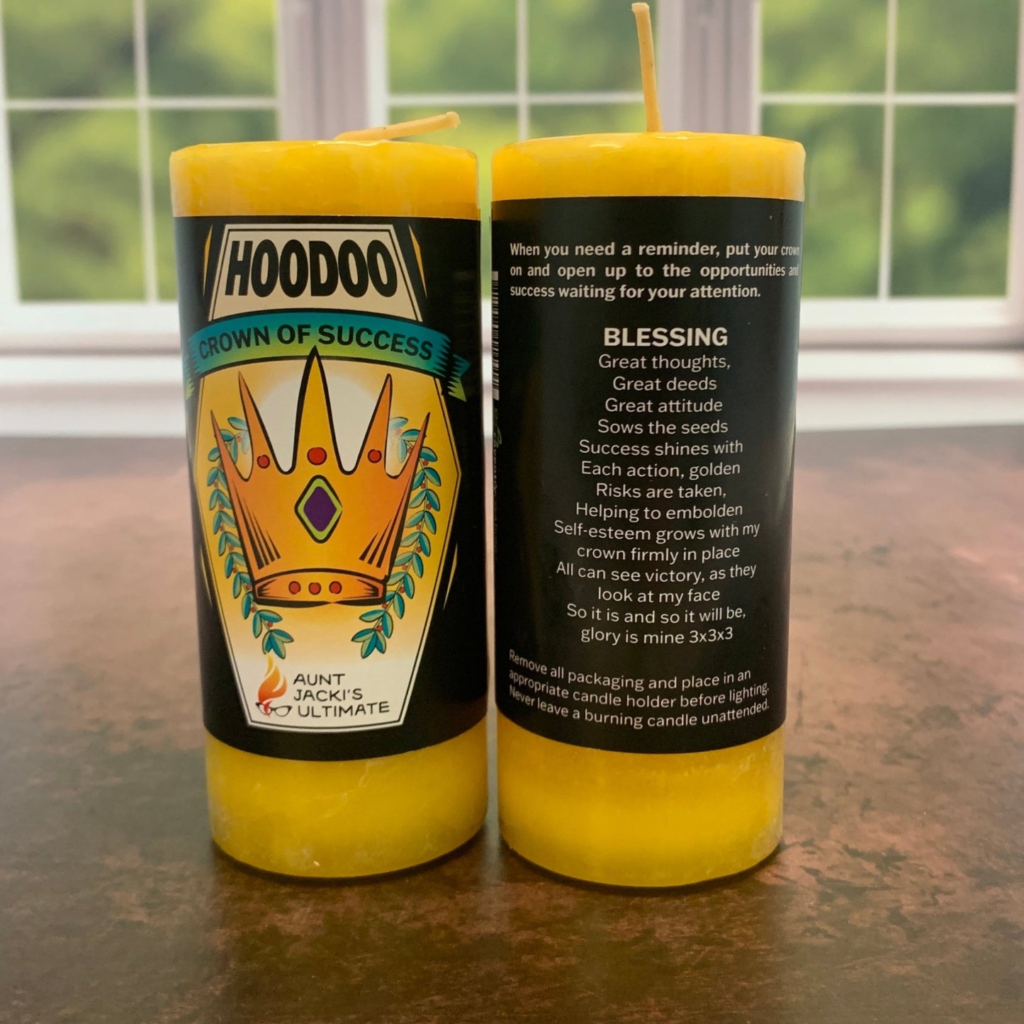 Aunt Jacki's Hoodoo Crown of Success Candle - The Mystical Moon Online Store