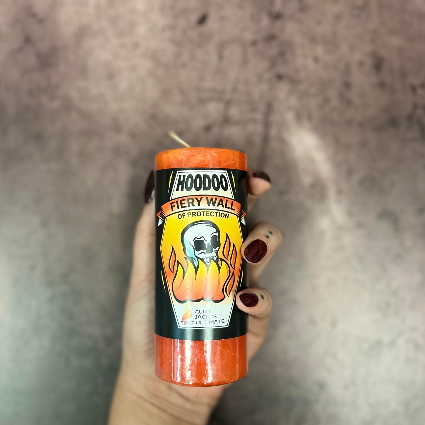 Aunt Jacki's Hoodoo Fiery Wall of Protection Candle - The Mystical Moon Online Store