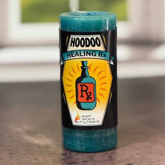 Aunt Jacki's Hoodoo Healing RX Candle - The Mystical Moon Online Store