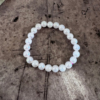 Aura Rose Quartz Beaded Bracelet 8mm - The Mystical Moon Online Store