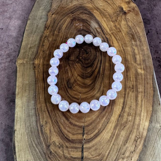 Aura Rose Quartz Beaded Bracelet 8mm - The Mystical Moon Online Store