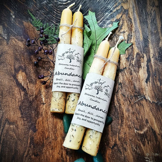 Beeswax Abundance Intention Candles - The Mystical Moon Online Store