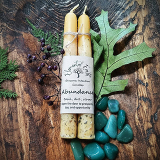 Beeswax Abundance Intention Candles - The Mystical Moon Online Store