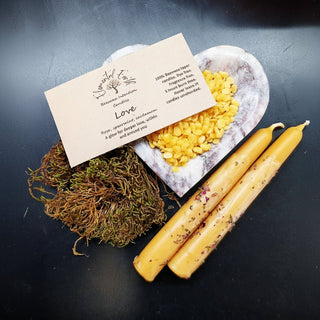 Beeswax Love Intention Candles - The Mystical Moon Online Store