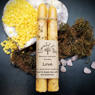 Beeswax Love Intention Candles - The Mystical Moon Online Store