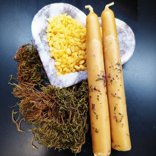 Beeswax Love Intention Candles - The Mystical Moon Online Store