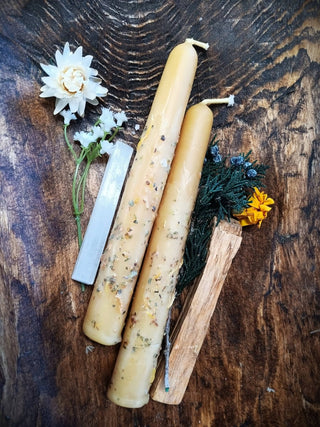 Beeswax Sacred Space Intention Candles - The Mystical Moon Online Store