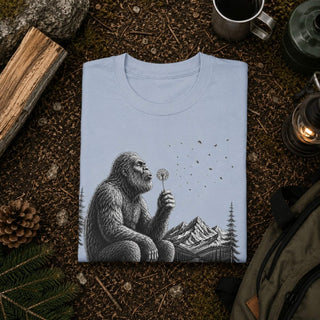 Bigfoot Dandelion Wish Nature T-Shirt - The Mystical Moon