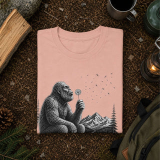 Bigfoot Dandelion Wish Nature T-Shirt - The Mystical Moon
